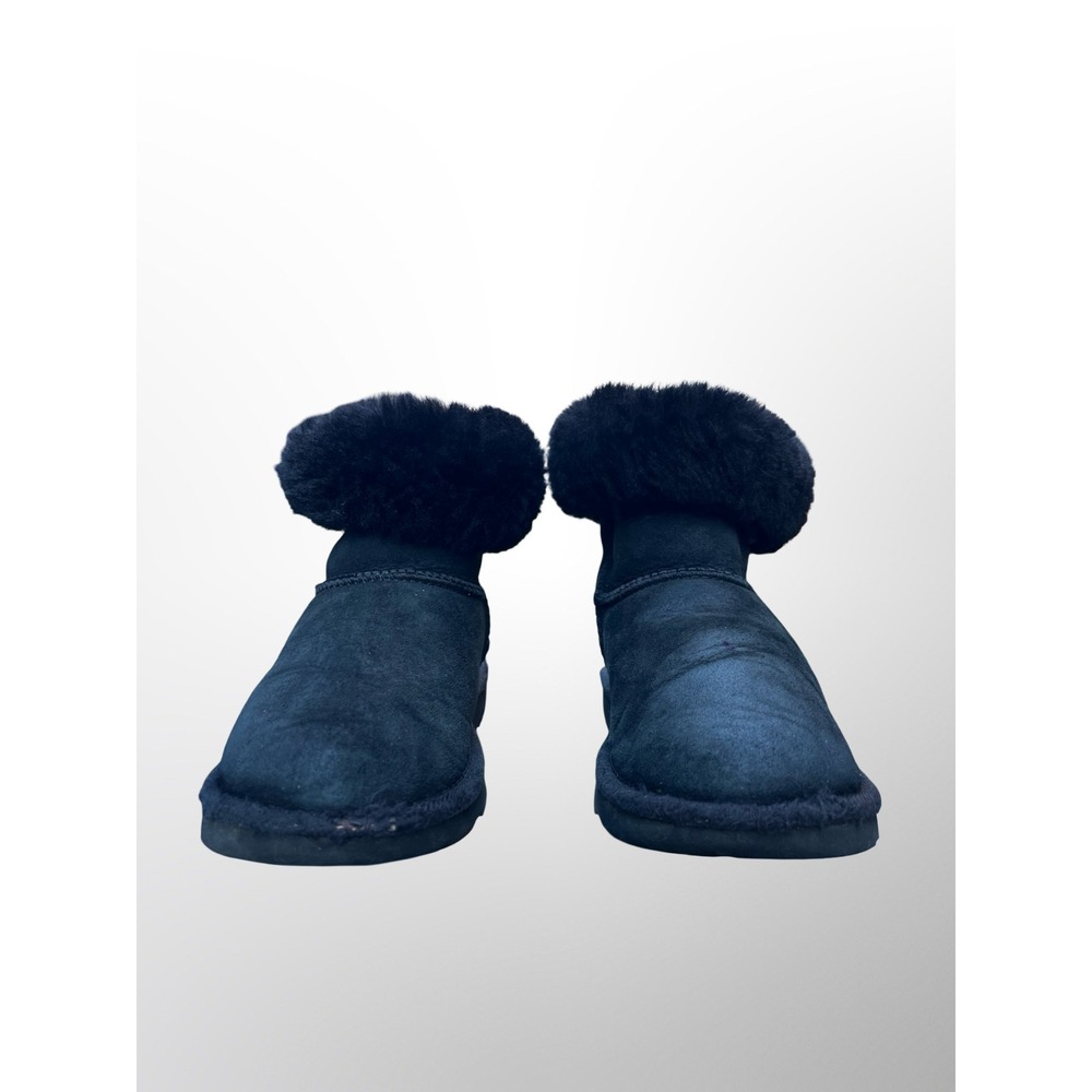 GUC Pre-Owned UGG Classic Short II Girls Black Boots Kids Shoes Size 3 - Picture 6 of 16